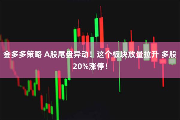 金多多策略 A股尾盘异动！这个板块放量拉升 多股20%涨停！